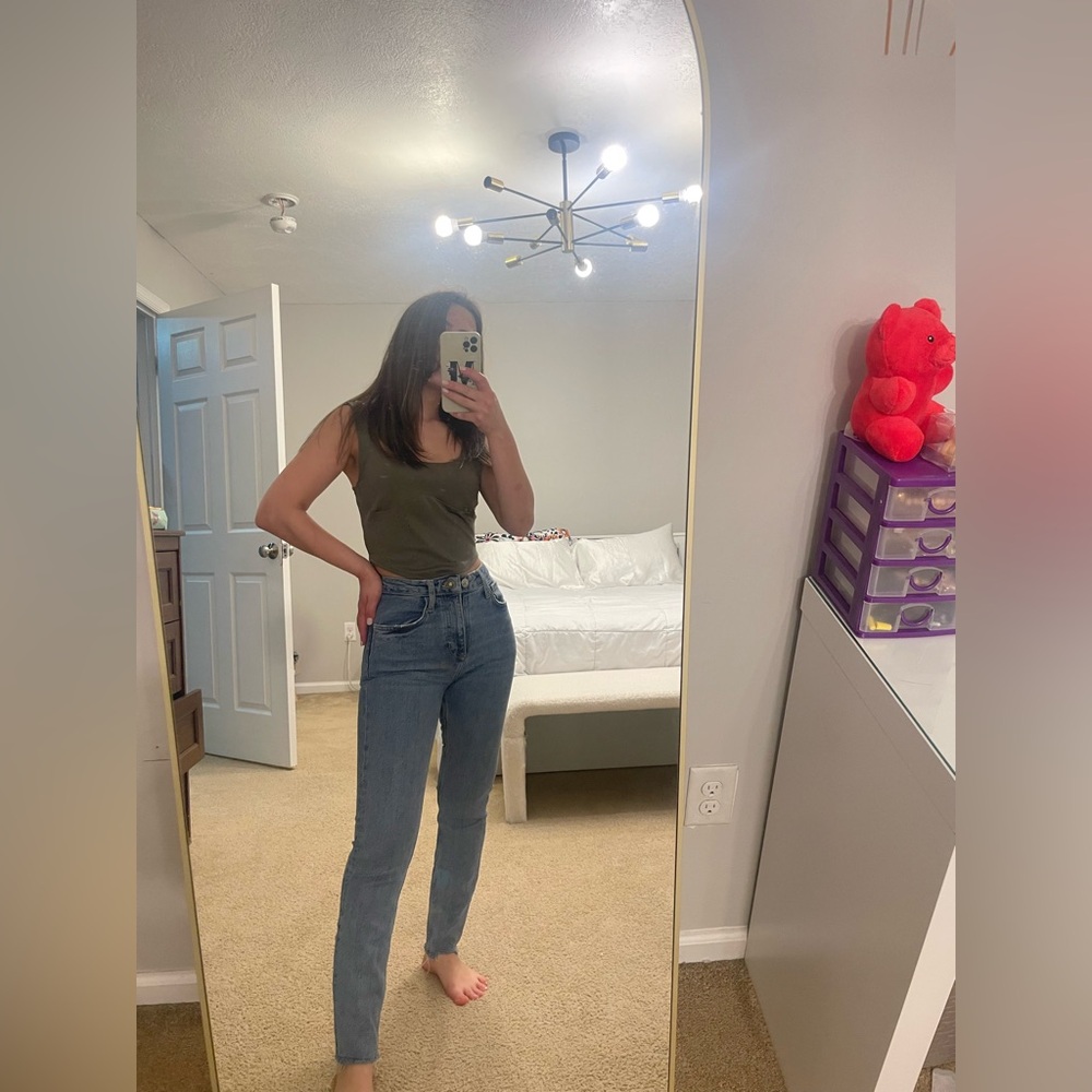 Zara Blue Skinny Jeans High-Waisted